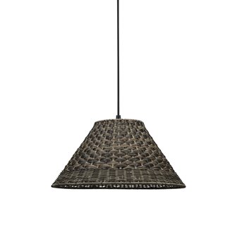 Zewnętrzna rattanowa lampa wisząca Lisen 45cm
